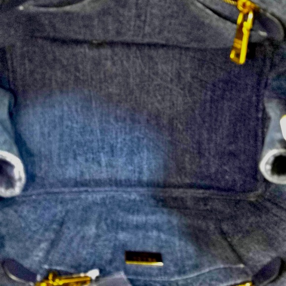 100% AUTHENTIC Prada Canapa Avio Demin - Picture 7 of 14